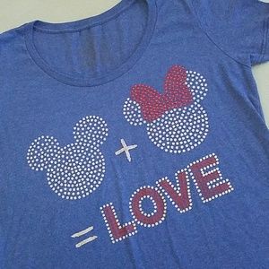 Mickey + Minnie = LOVE Disney T-shirt XL